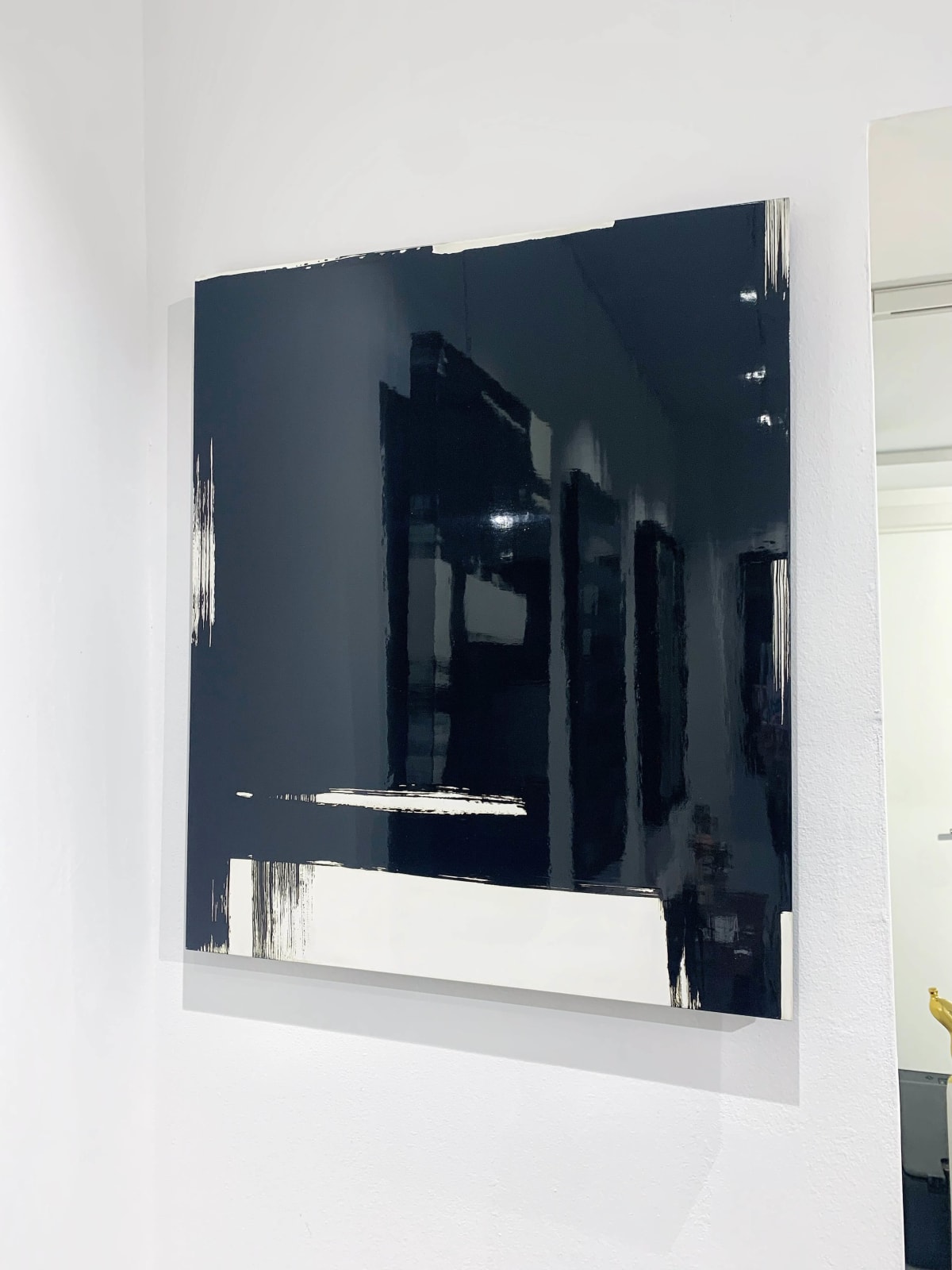 nyx Frédéric Halbreich abstract acrylic lacquer black and white painting