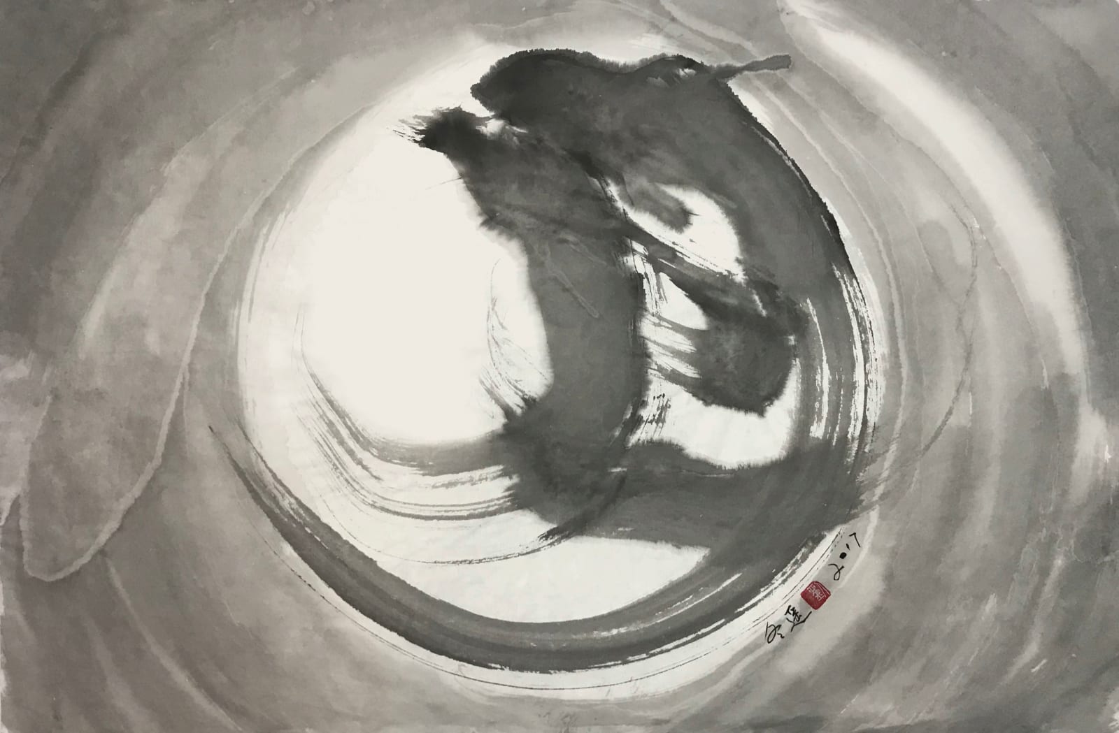 moon liu dongyao chinese calligraphy painting calligraphy art asian painting black and white contemporary calligraphy Art Yi gallery Brussels Art gallery