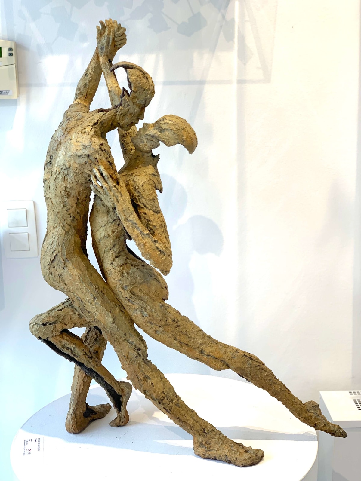 a couple in love dance tango sculpture jacques van den abeele art gallery brussels