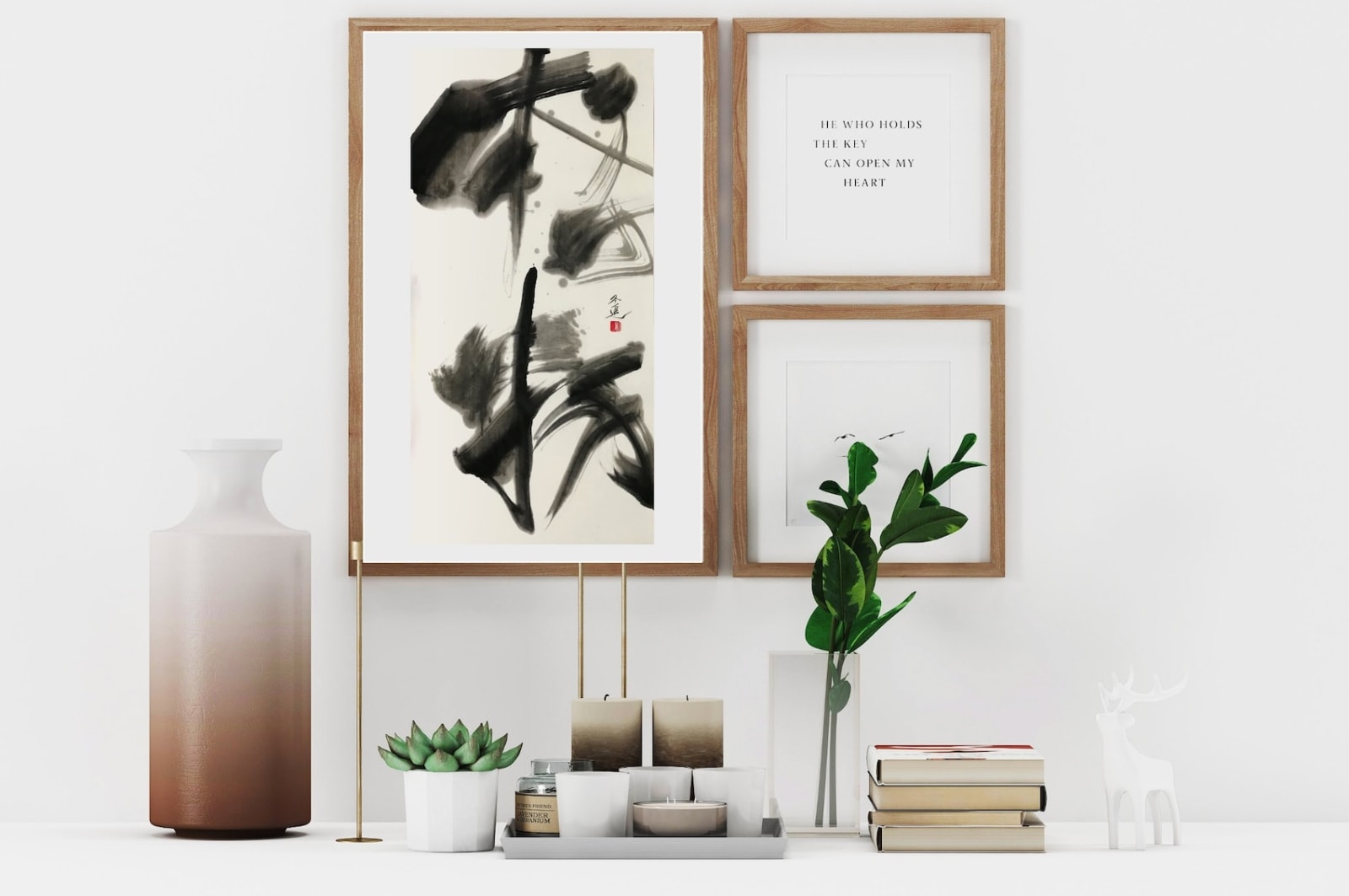 Liu dongyao chinese calligraphy painting japanese calligraphy art ink art ink painting black and white asian art painting Art Yi gallery Brussels art gallery