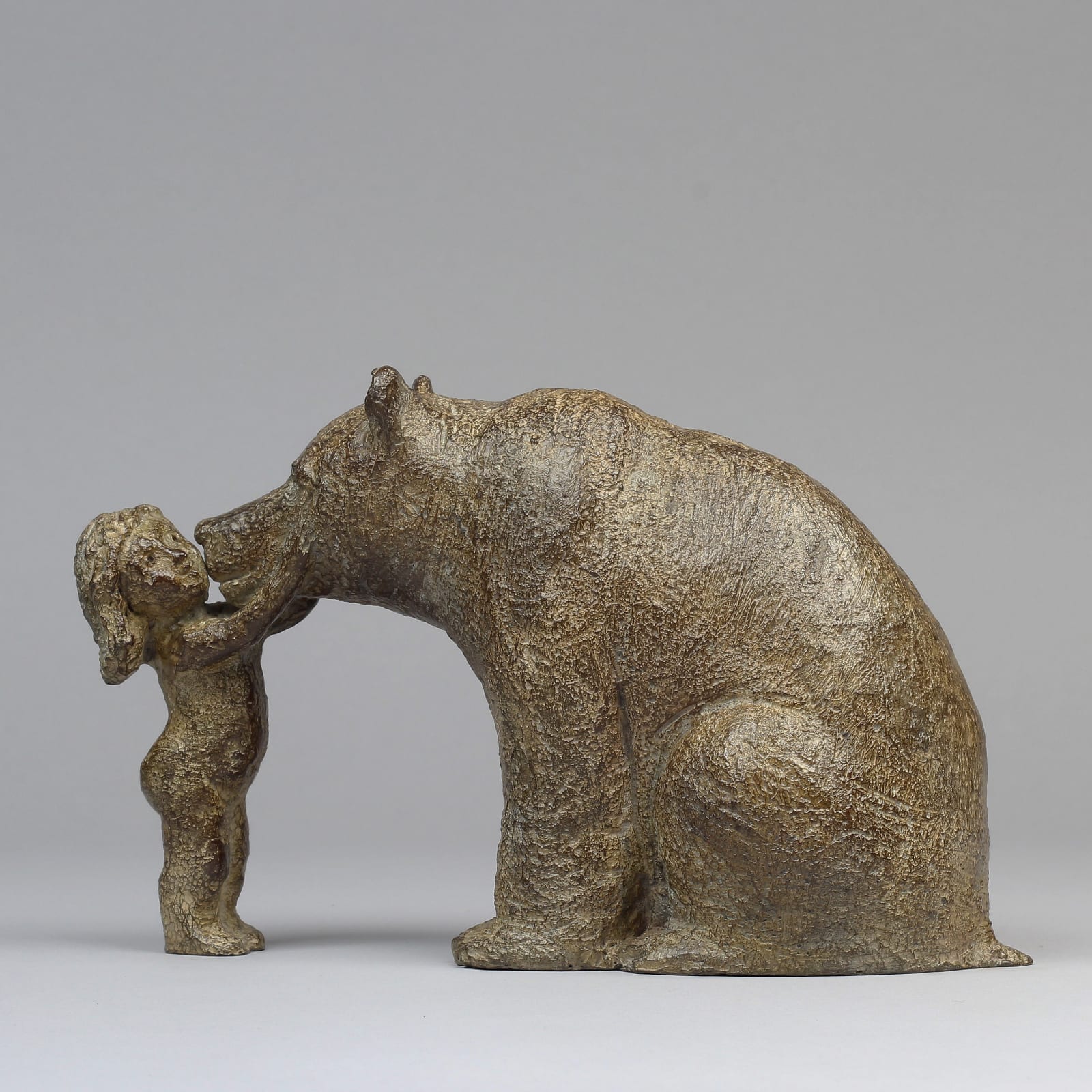 my bear and me contemporary bronze sculpture garden interior design sophie verger