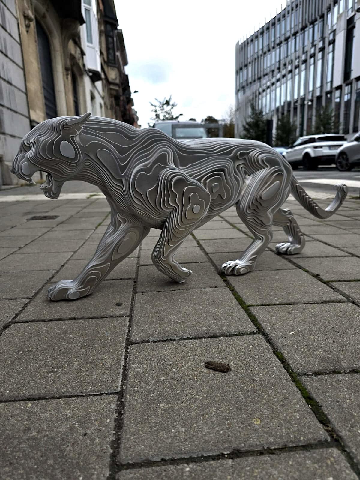 Sculpture léopard Puma Jean Paul Kala sculpture animalière contemporaine Art Vers la galerie Galerie d'art ART YI de Bruxelles