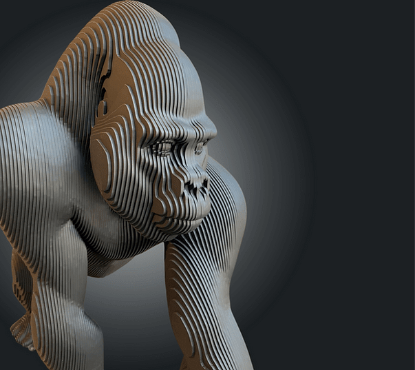 gorilla sculpture animal sculpture contemporary sculpture jean paul kala Art Yi gallery brussels art gallery