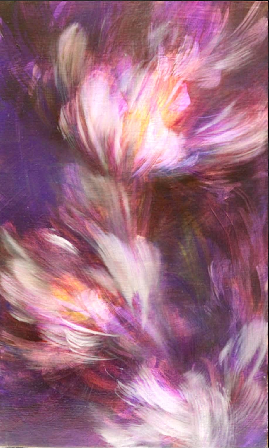 Nagare Walzer der Blumenmalerei Noriku Kura Fuji rosa Frühlingsblume japanische Malerei Japan zeitgenössische Malerei Ölgemälde Art Yi-Galerie Brüsseler Kunstgalerie