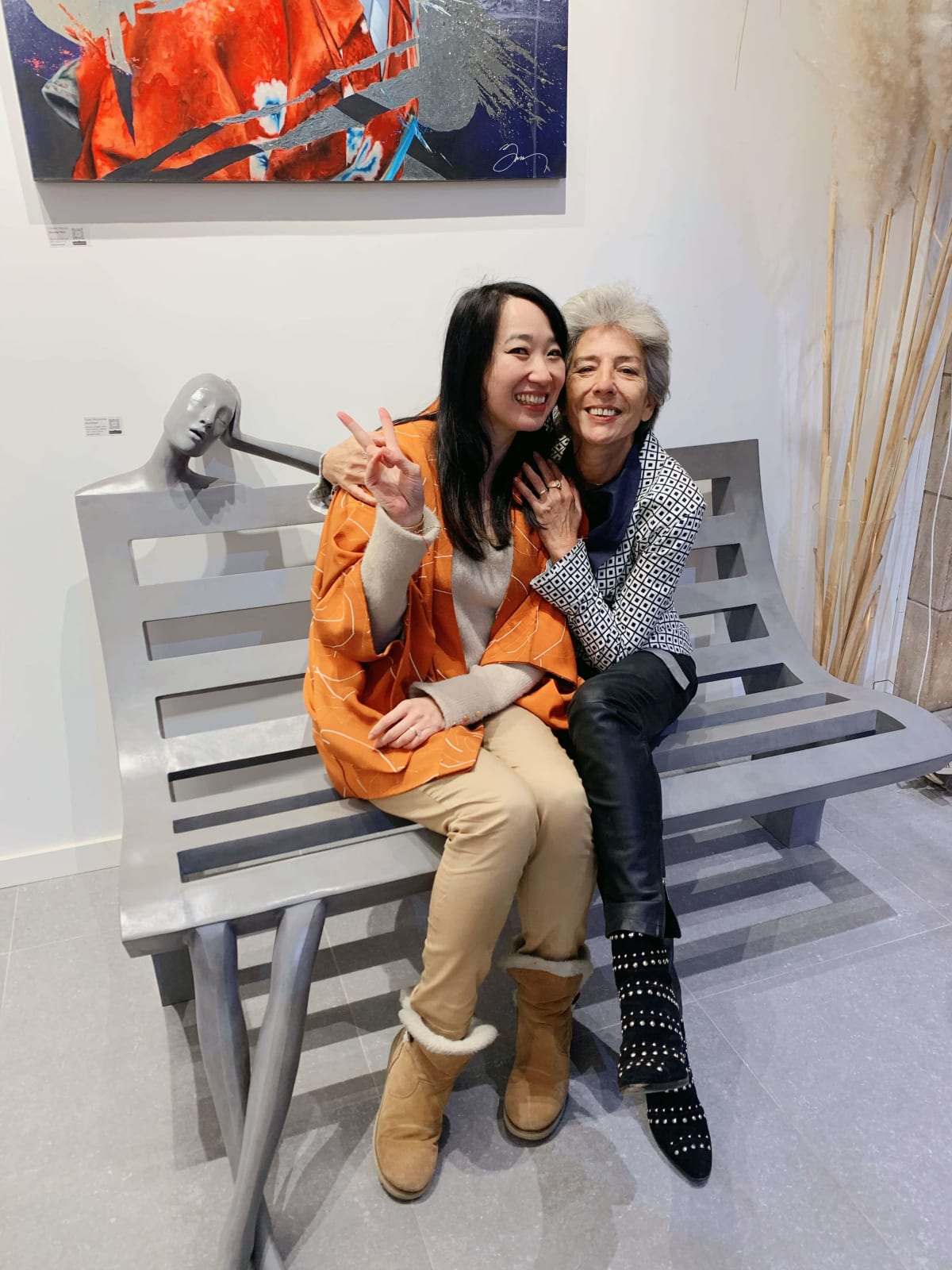 Daydream bench chair abstract contemporary bronze garden sculpture monumental sculpture isabel miramontes garden decoration design swimming pool chair art yi gallery brussels artist vernissage