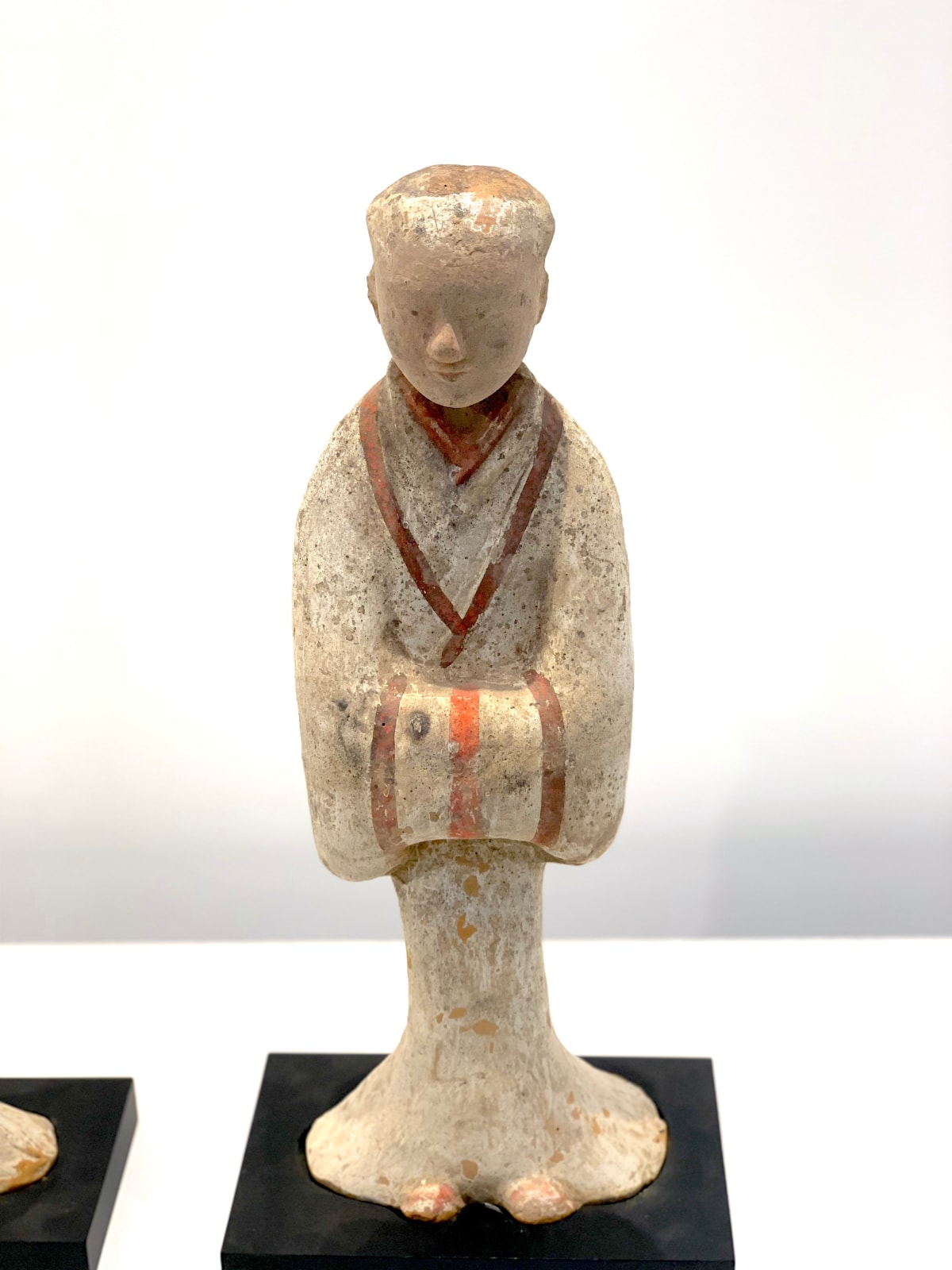【内祝い】 中国古董, Antiques Chinese A Figure Pottery Painted of Pair 素焼