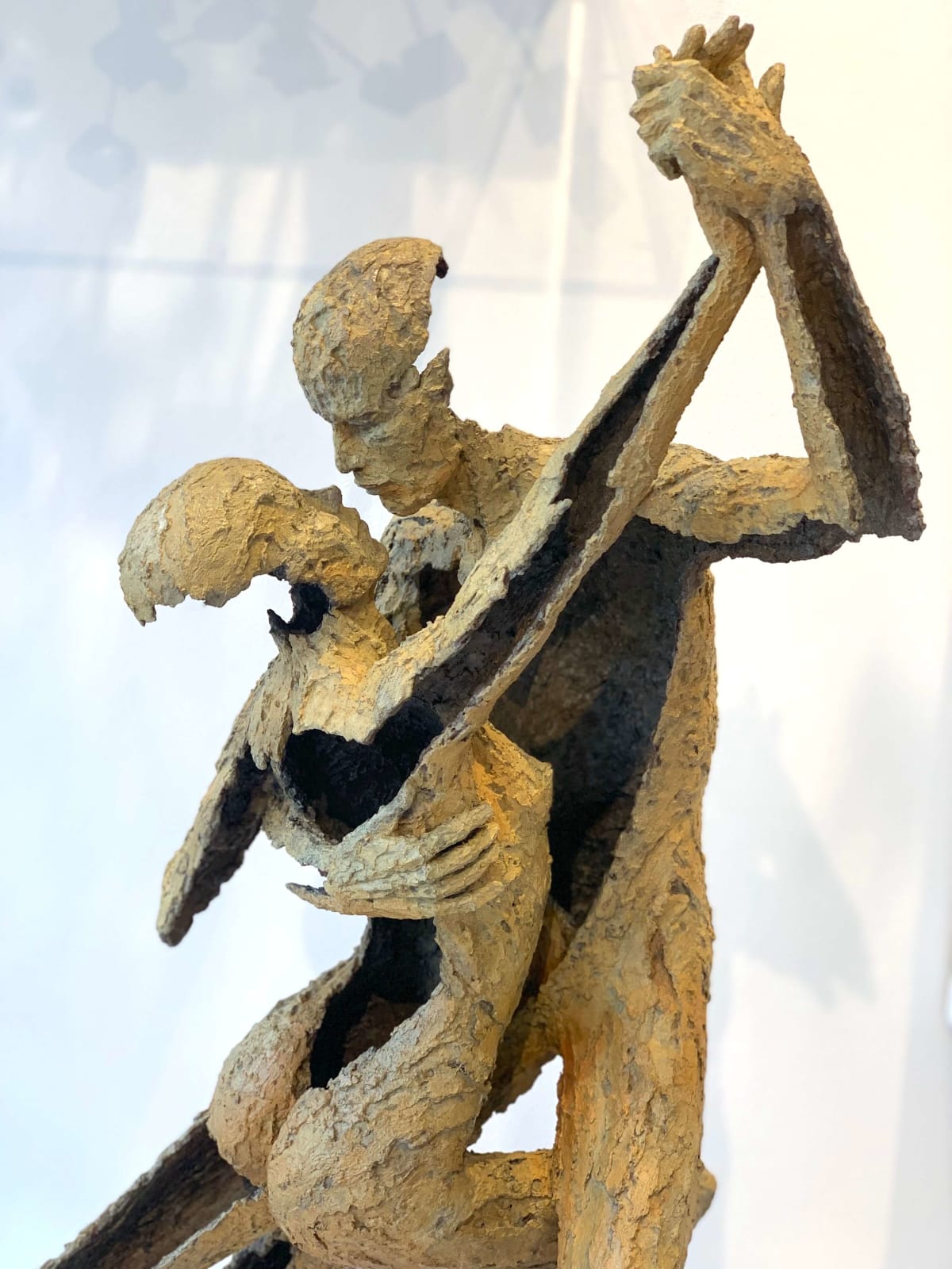 a couple in love dance tango sculpture jacques van den abeele art gallery brussels