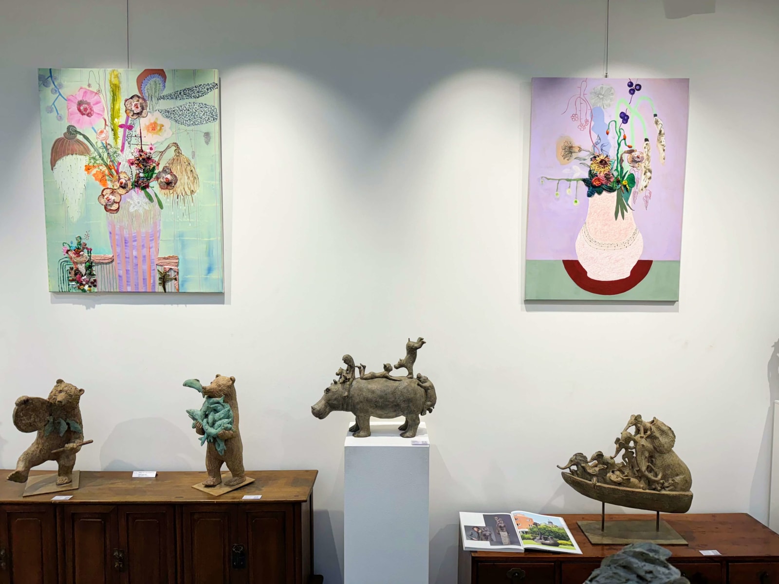 bloemen in vaas schilderij alida everts bloem schilderij nederlandse kunstenaar interieur Art Yi-galerij Kunstgalerij Brussel