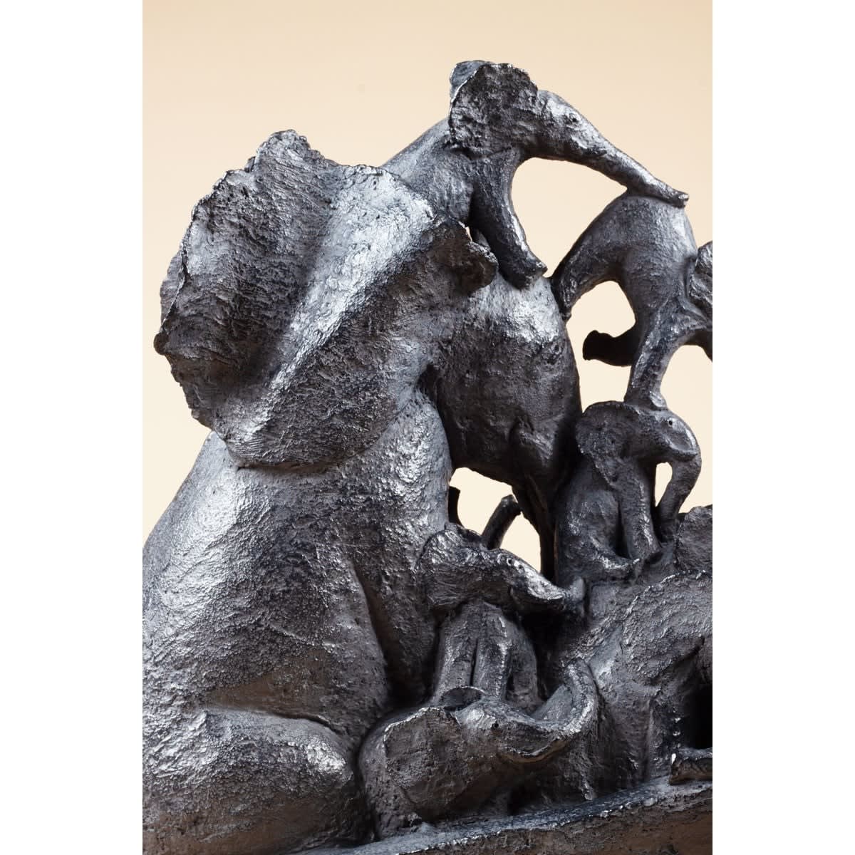 elephant boat adorable family of elephant sculpture contemporary bronze animal sculpture sophie verger art yi brussels art gallery