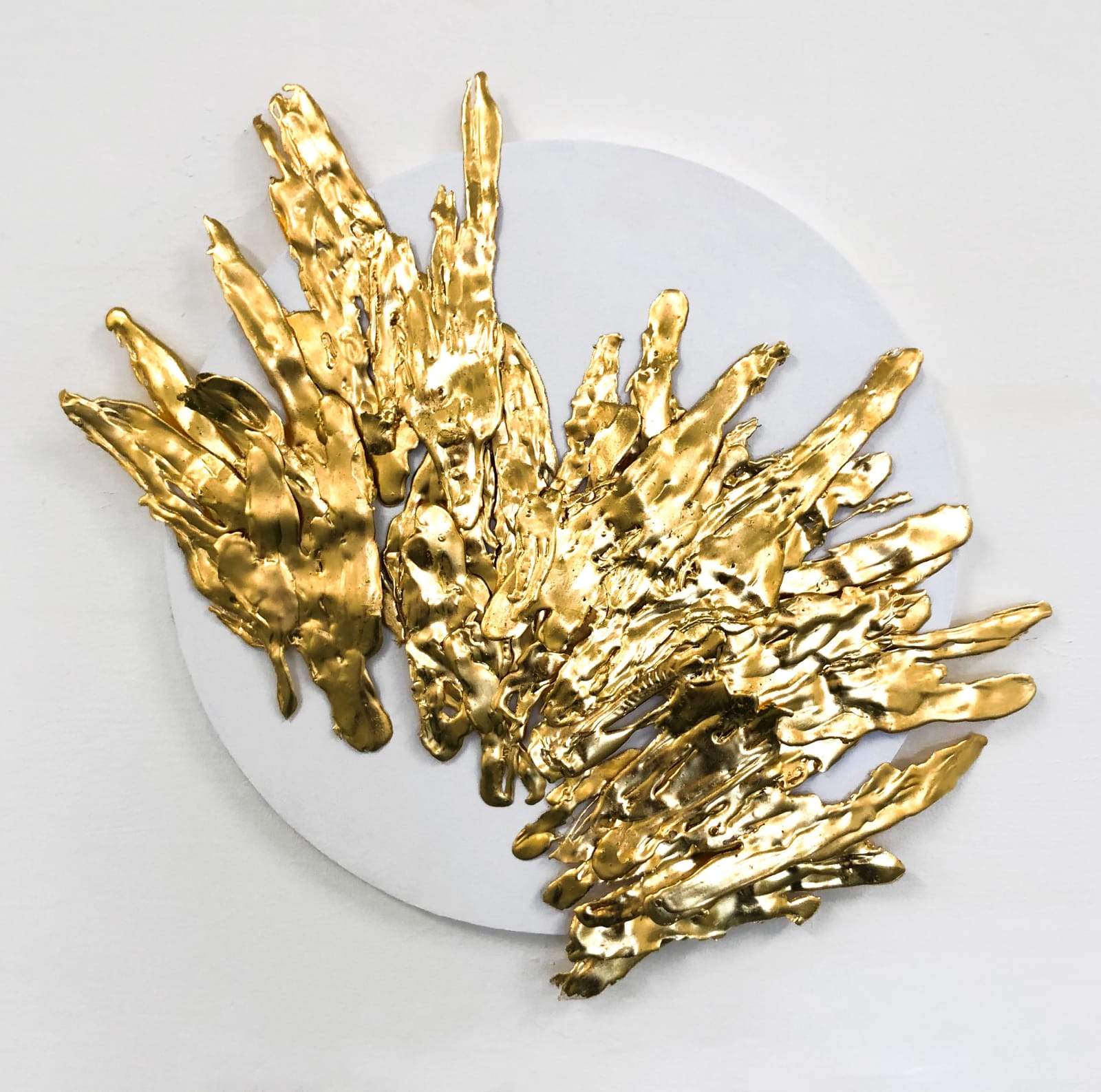 Dragon's Nest Power Kunstharz Kunst Blattgold japanische Kunst abstrakte Malerei abstrakte Kunst Mischtechnik Art Yi-Galerie Brüsseler Kunstgalerie