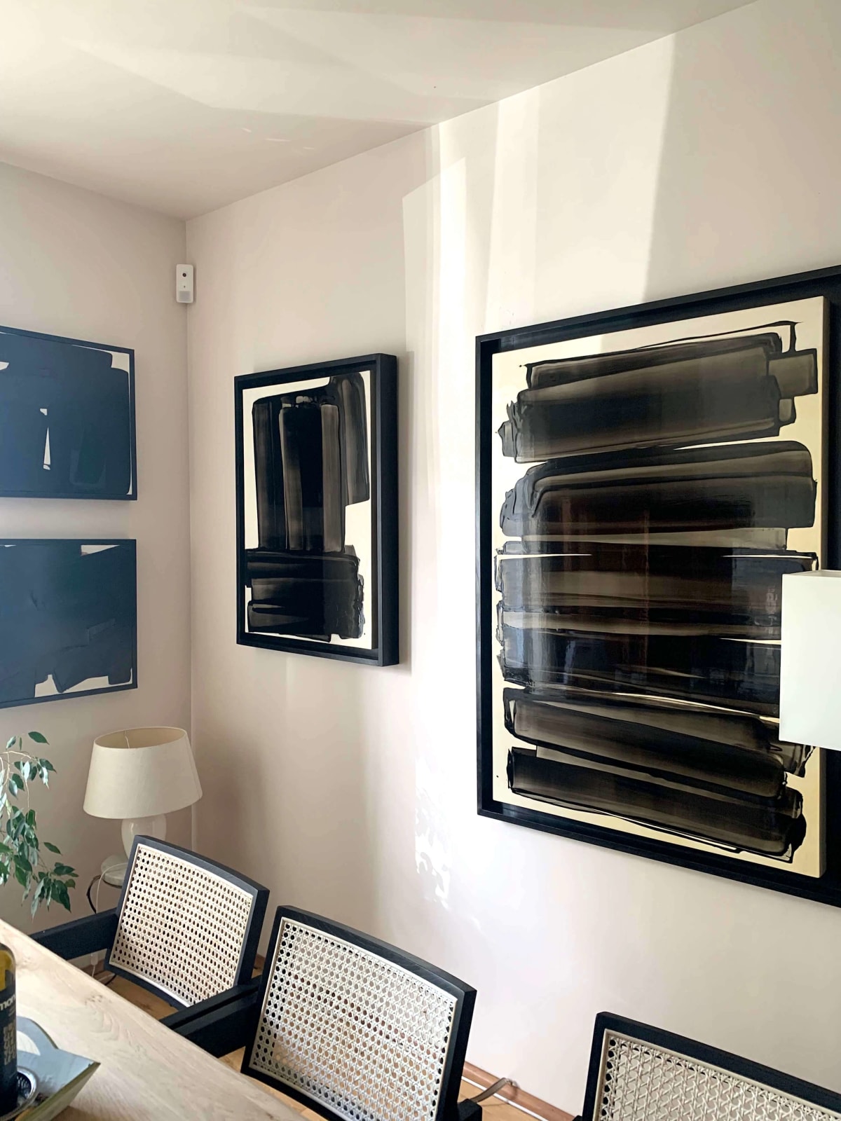 orféo, Frédéric Halbreich abstract acrylic lacquer black and white painting