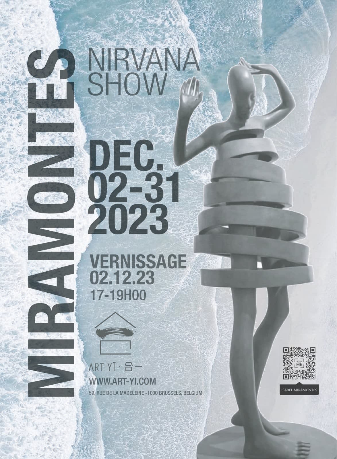 mira dansend meisje isabel miramontes wit eigentijds bronzen beeld tuinbeeldhouwwerk interieur design art yi art gallery brussel