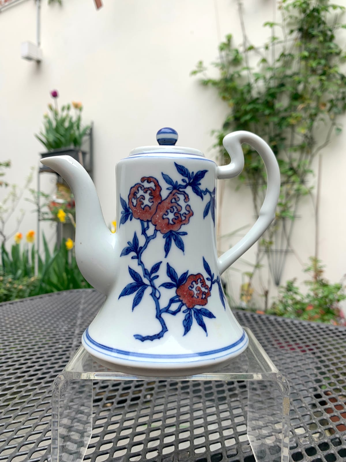 清代青花紅釉牡丹茶壺（底款「玩玉」）蔡晓芳當代陶瓷藝術亞洲陶瓷藝術亞洲瓷器藝術藍瓷花瓶藍瓷花瓶藝術收藏