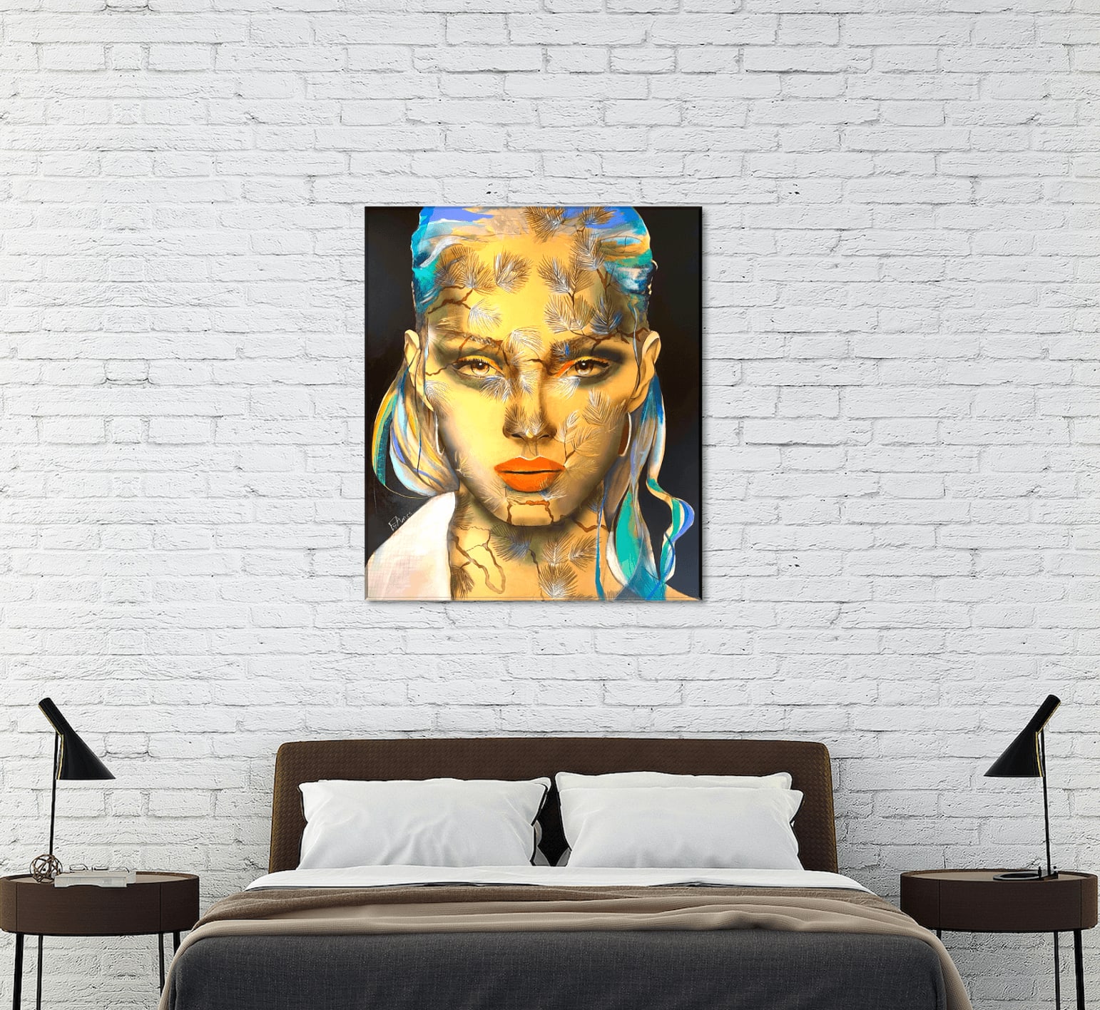 pines acrylic painting japanese art france courpotin woman face painting of tree and blue sea art yi brussels art gallery