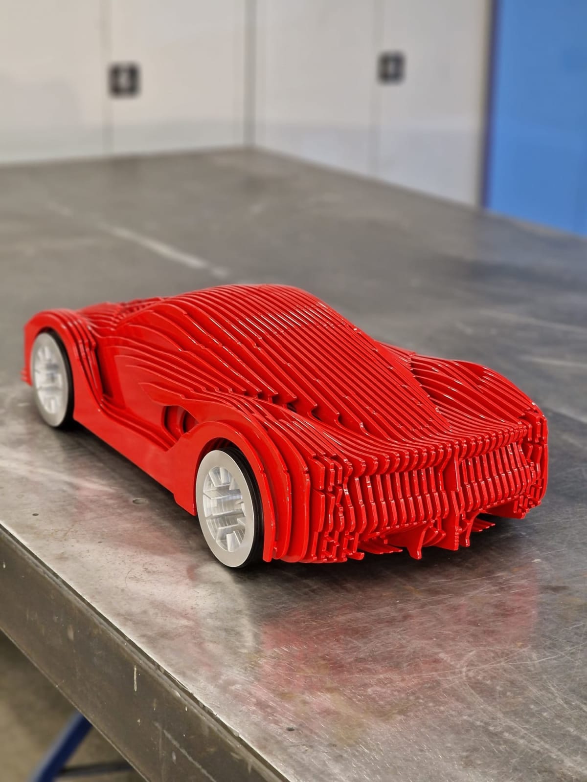 la ferra red ferrari contemporary car sculpture luxury car collection model metal art jean paul kala