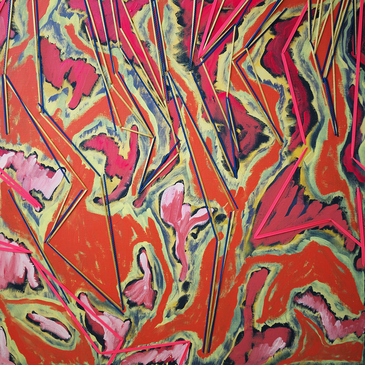contemporary art wall installation tissu art mixed media maison Fabienne Decornet interior design abstract art Art Yi Gallery Brussels art gallery