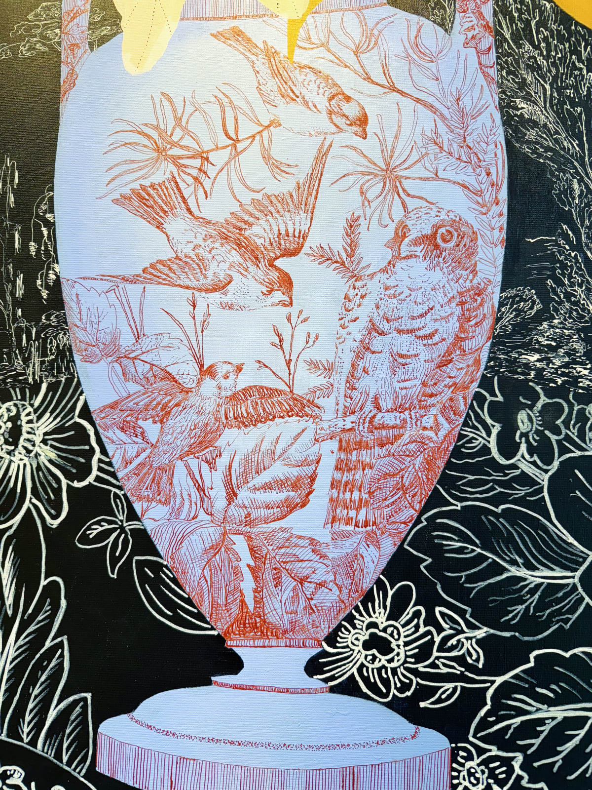 Blumen in einer Vase, Gemälde von Alida Everts, Blumengemälde, niederländische Künstlerin, Innenarchitektur, Art Yi-Galerie, Brüsseler Kunstgalerie