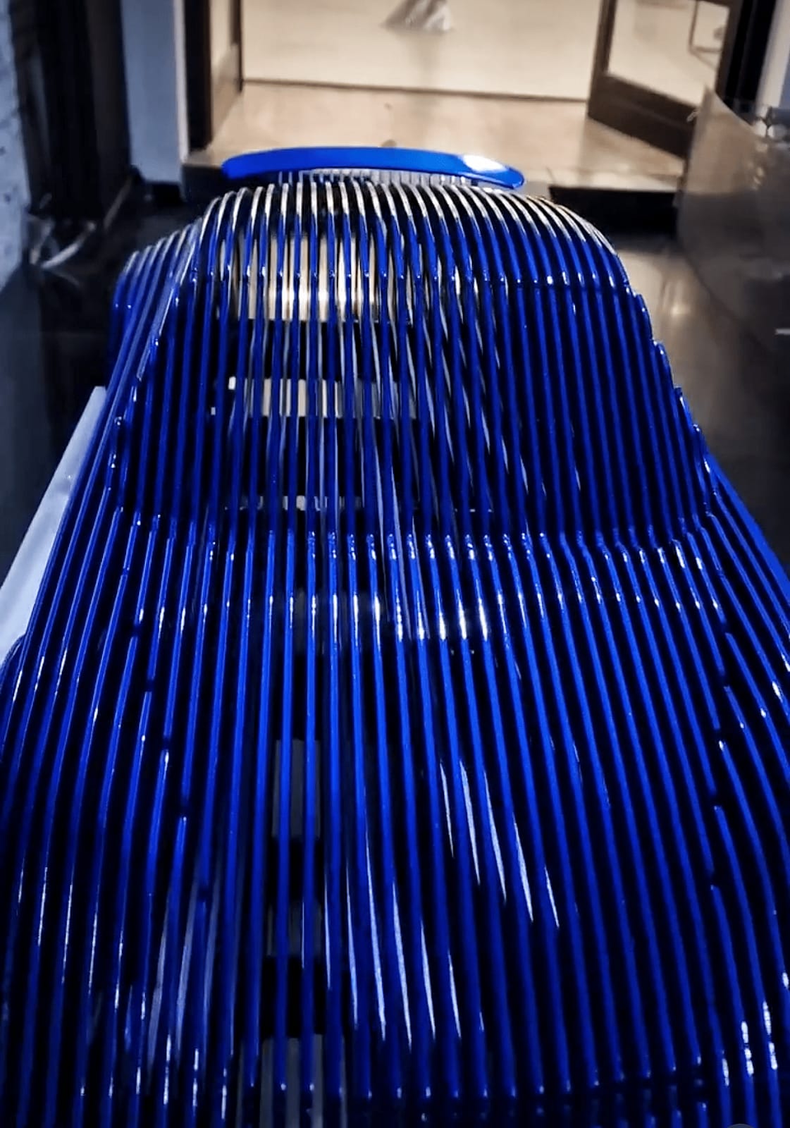 Safari blue luxury racing car sculpture Jean Paul Kala contemporary car sculpture Art Yi gallery Brussels art gallery