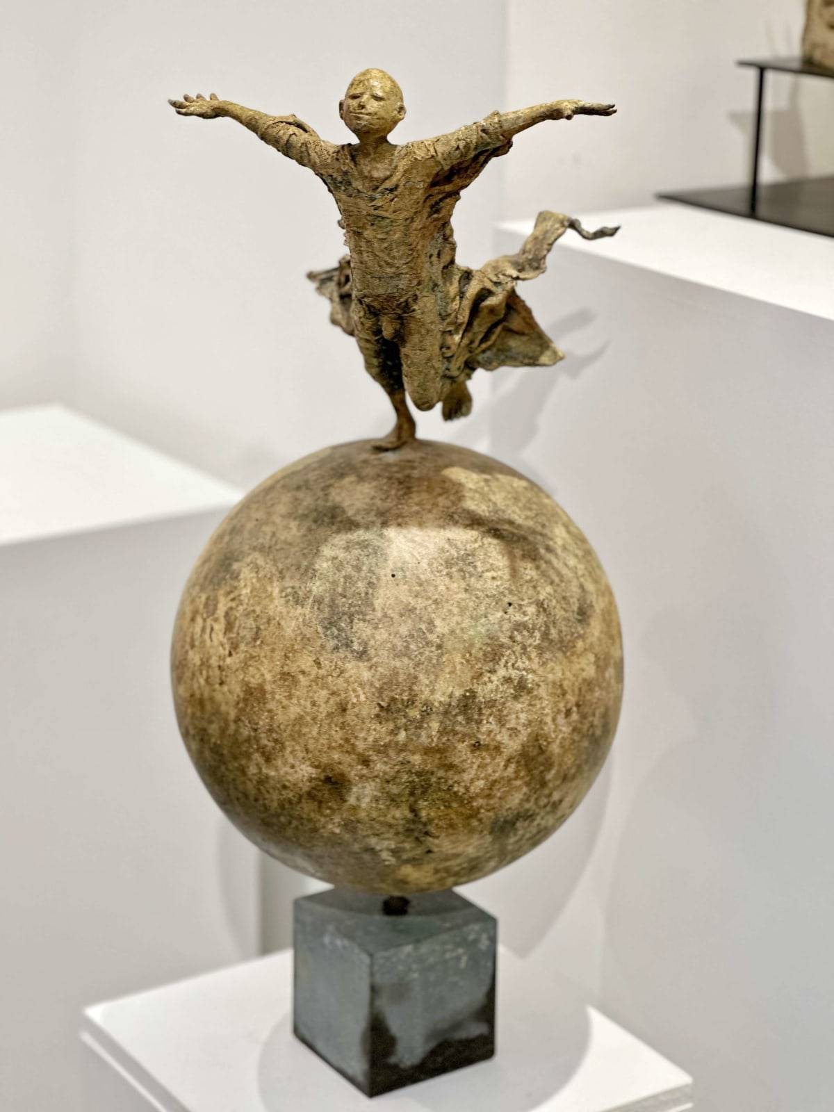 Lieven d'Haese, Almost Flying (on sphere), 2023 | Art Yī