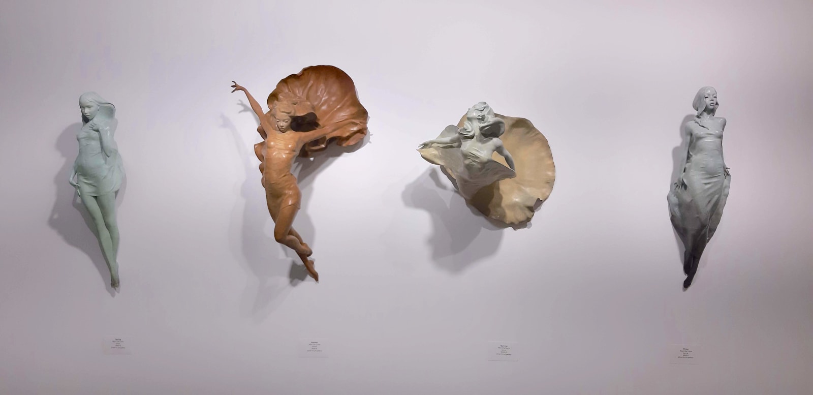 four seasons sculpture Marc de Corte angel sculpture girl sculpture free dance sculptur edancing woman naked human sculpture wall sculpture bronze sculpture contemporary sculpture Art Yi gallery Brussels art gallery