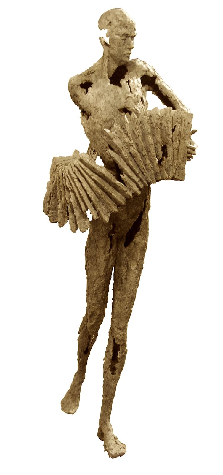 accordéoniste musicien bronze sculpture contemporaine jacques van den abeele galerie d'art bruxelles