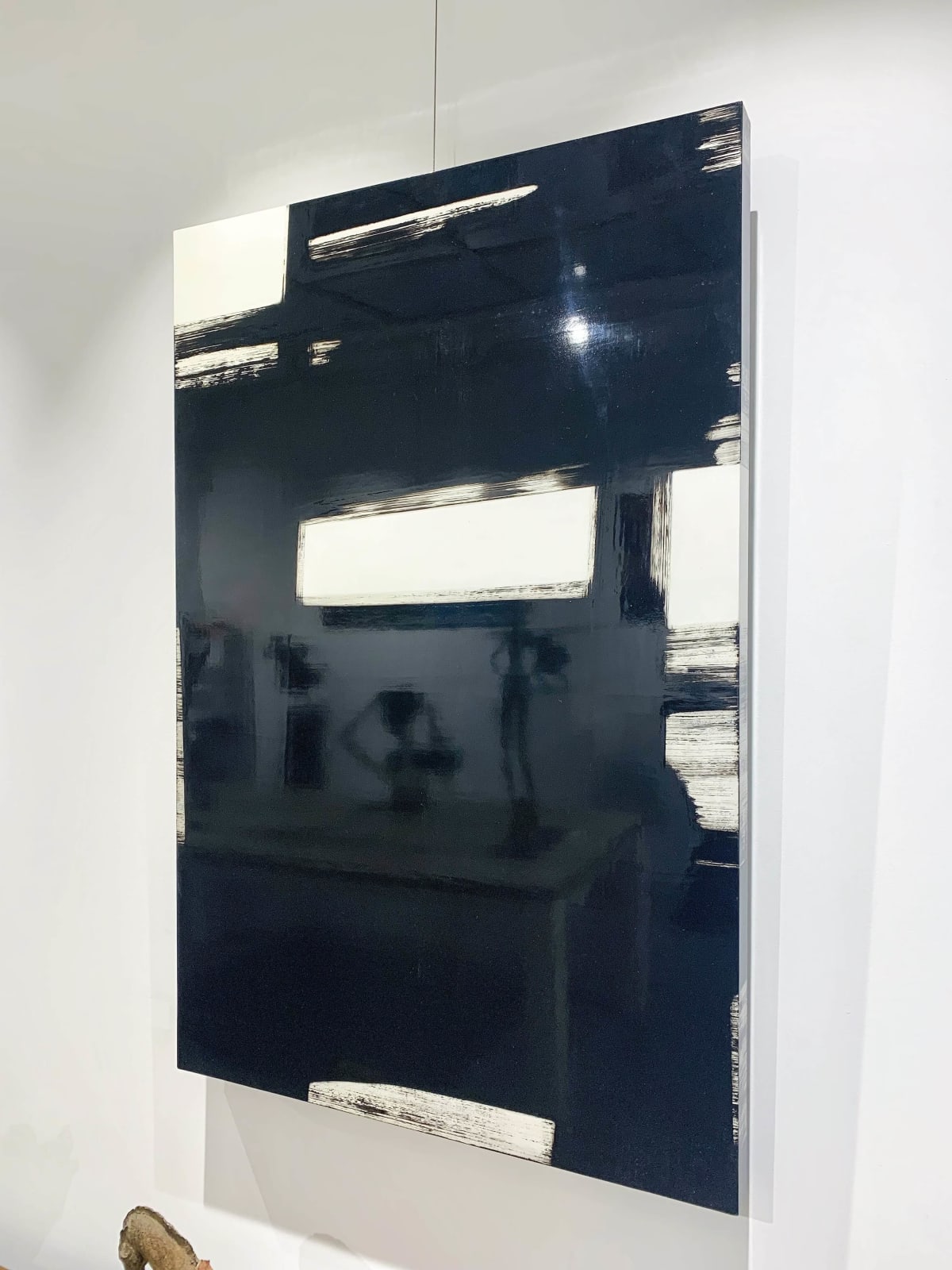 perséphone Frédéric Halbreich abstrait laque acrylique peinture noir et blanc
