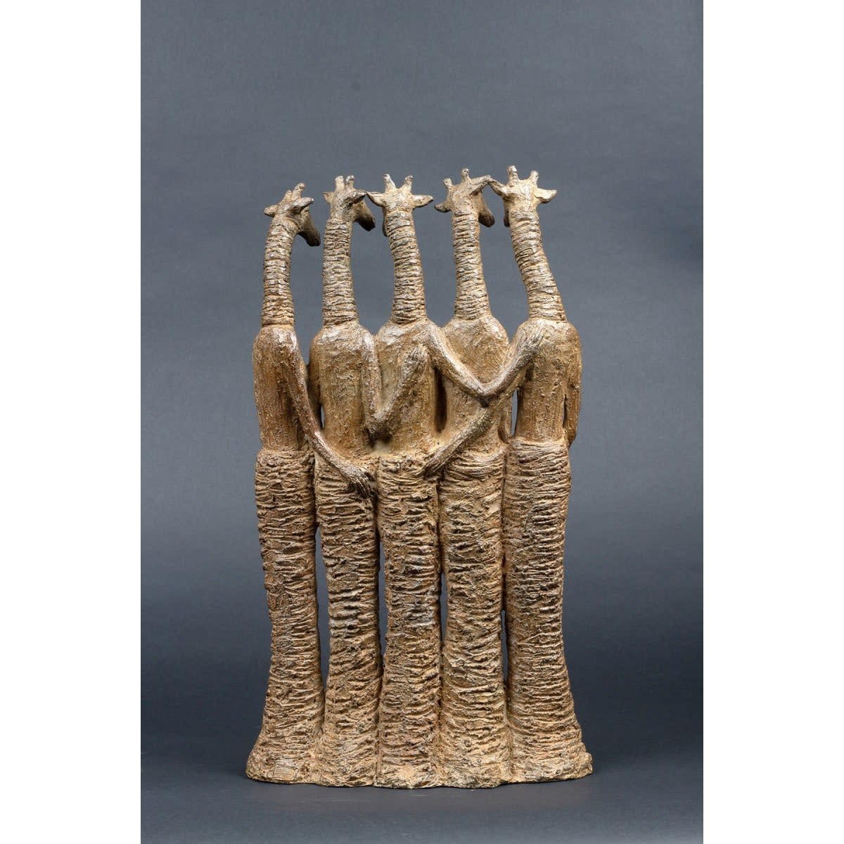 five young ladies giraffe sculpture lovely standing giraffes in dress sophie verger contemporary bronze animal sculpture desk art decoration art yi brussels art gallery