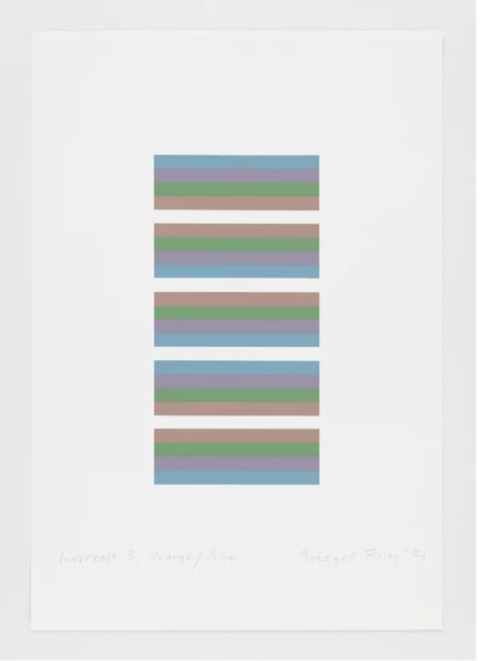 Bridget Riley, Intervals 3 (Blue / Green)