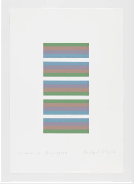 Bridget Riley, Intervals 3 (Blue / Green)