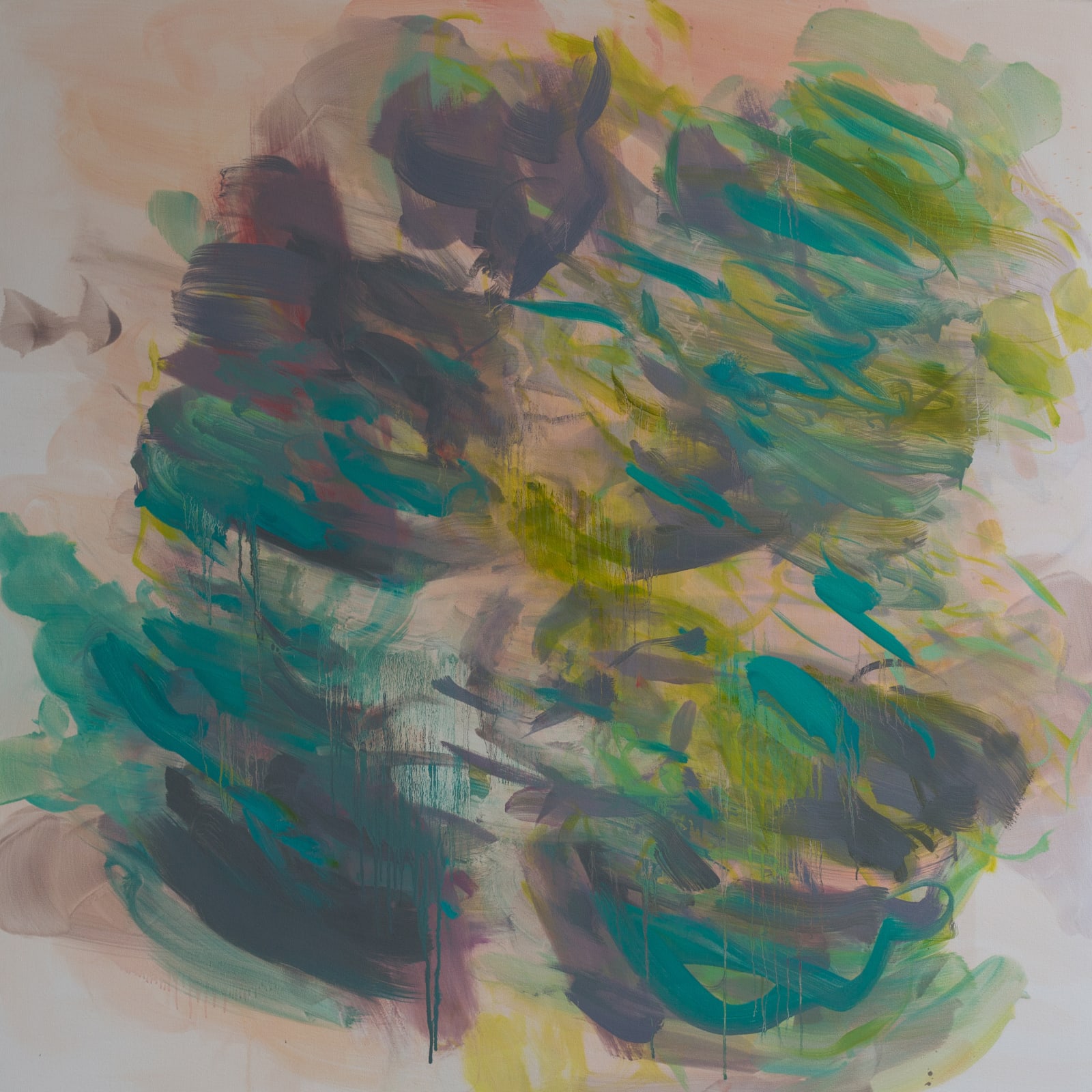 Rebecca Meanley, Untitled (Peach-Grey-Turq-Lime), 2016