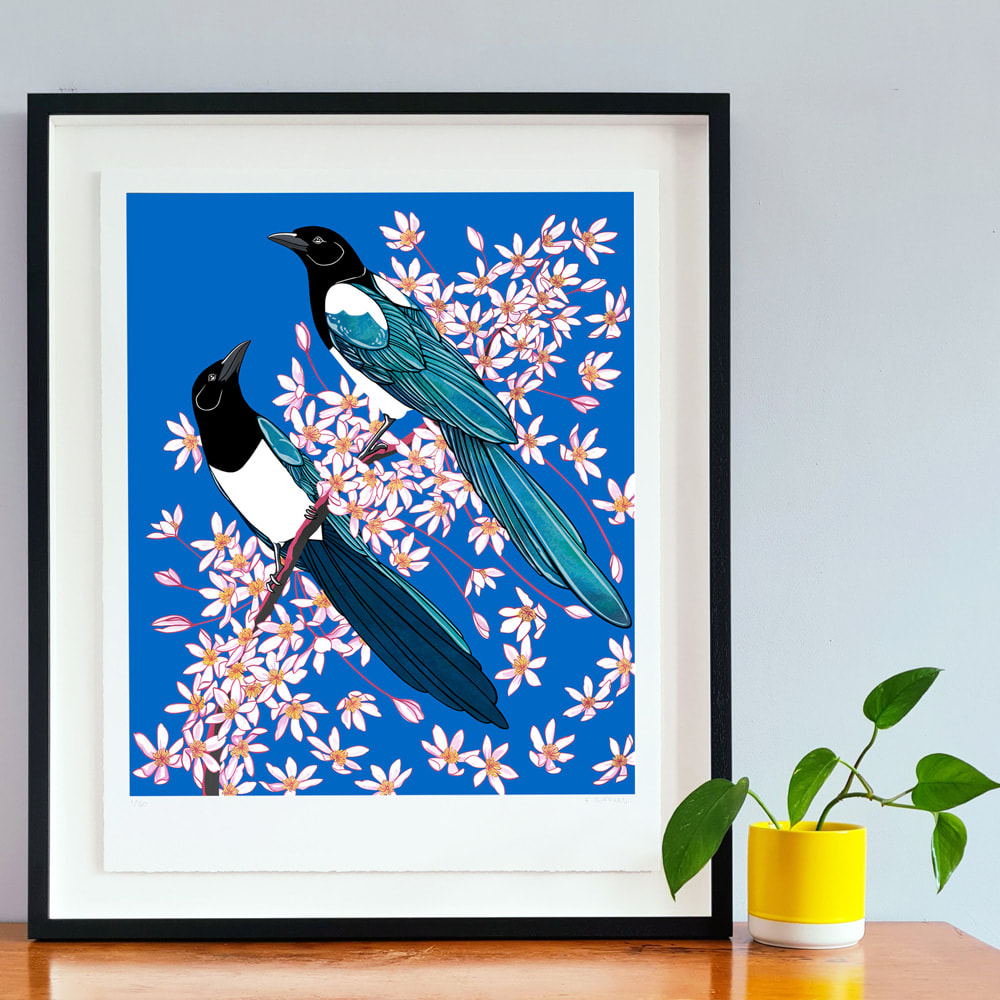 Fran Giffard, Magpies and Clematis