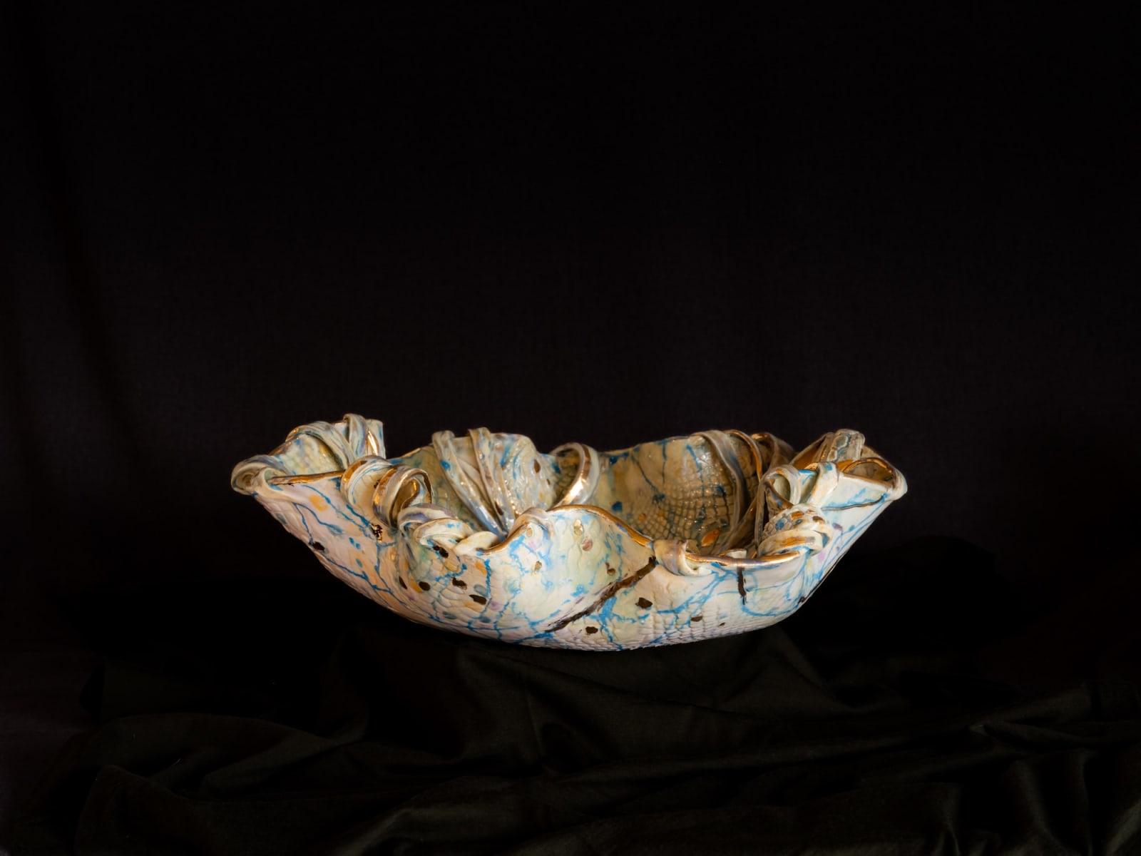Gerda Satunas, Blue Gold Snowflakes, 2023