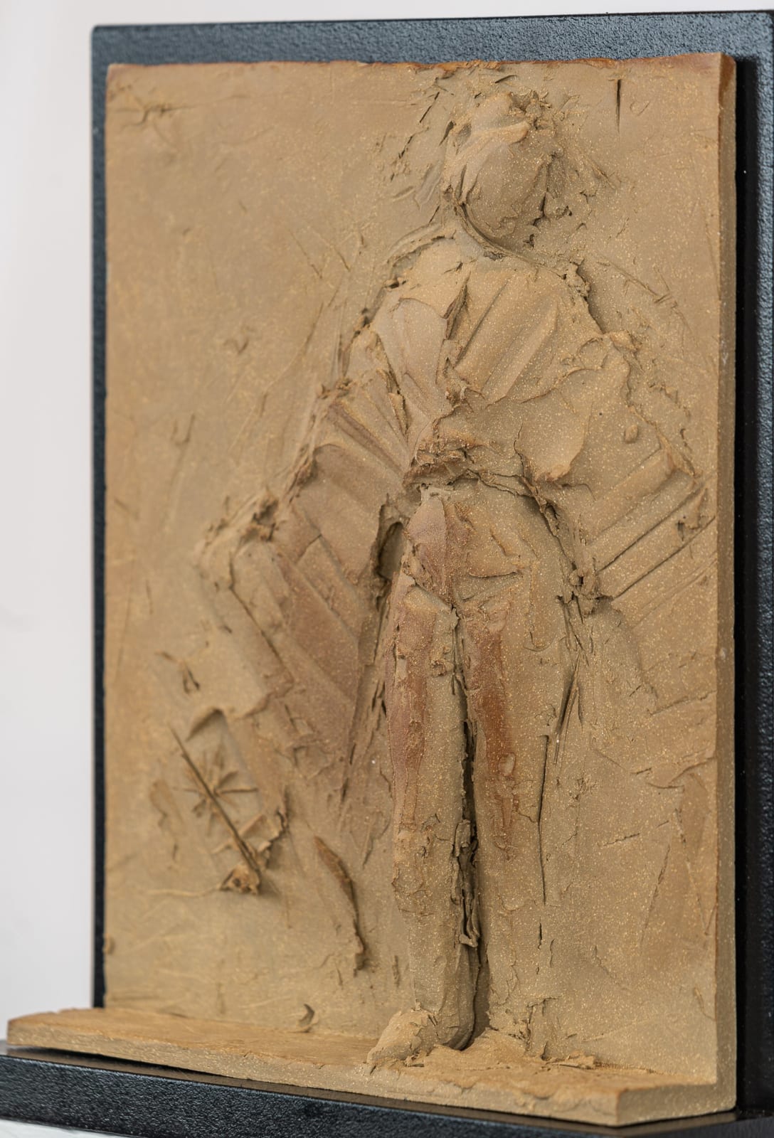 Figurative ceramic relief in 9 Greek Muses series by sculptor Emilio DiIorio