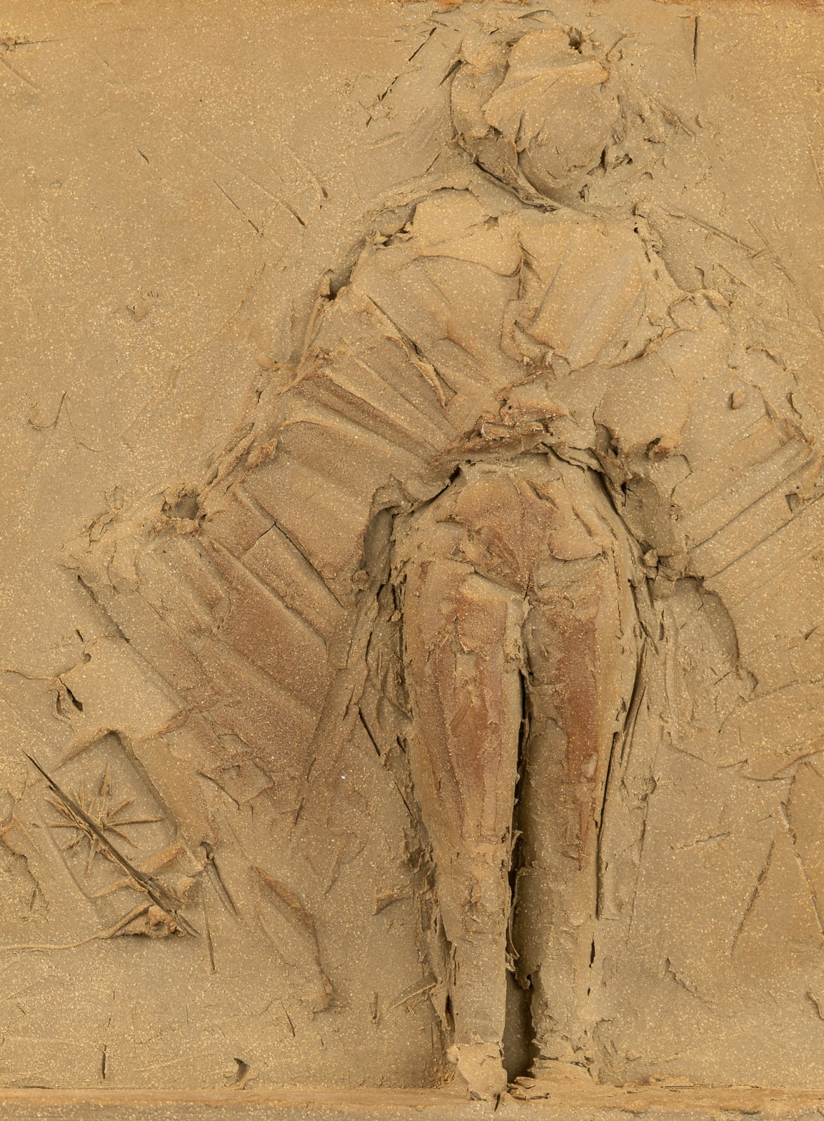 Figurative ceramic relief in 9 Greek Muses series by sculptor Emilio DiIorio