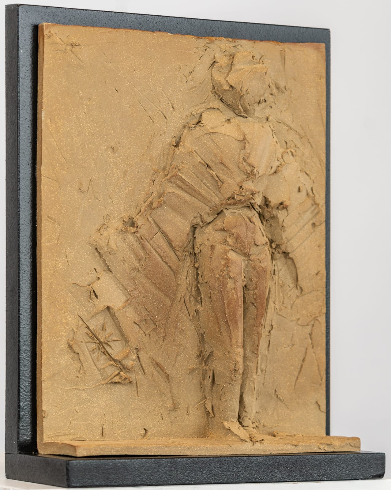 Figurative ceramic relief in 9 Greek Muses series by sculptor Emilio DiIorio