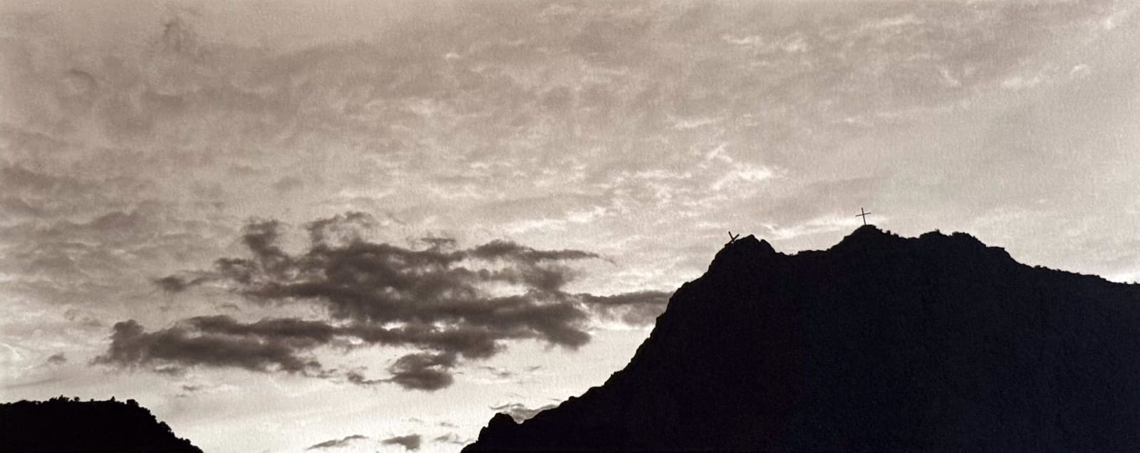 Kerik Kouklis, Two Crosses on a Hill near Taos, NM