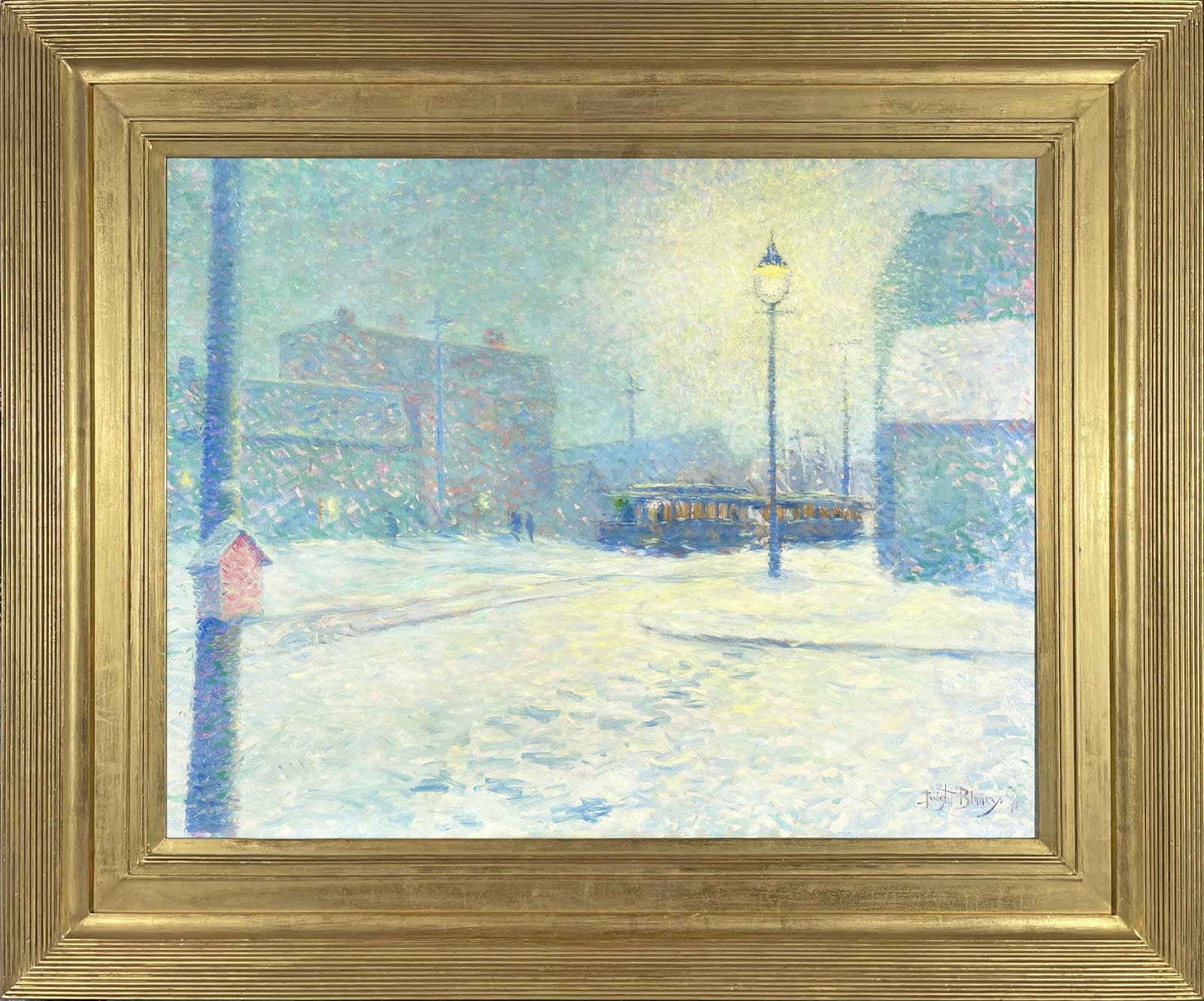 Dwight Blaney, Brookline Village in Snow, 1893