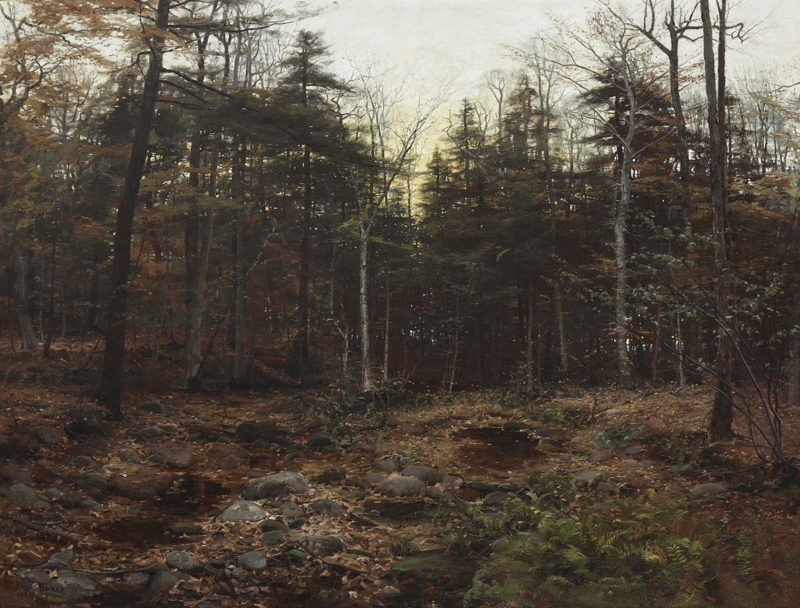 William Bliss Baker, Woodland Scene, 1885