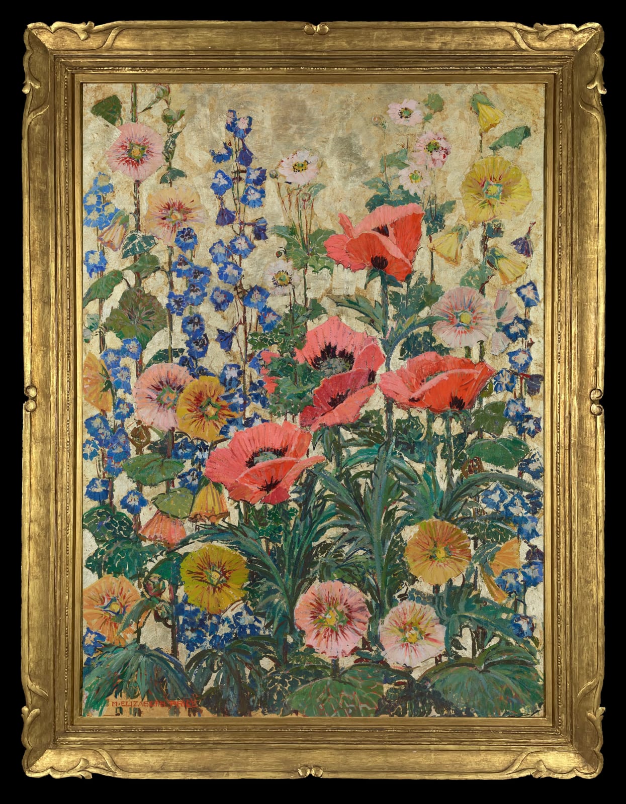 Mary Elizabeth Price, Hollyhock and Oriental Poppy