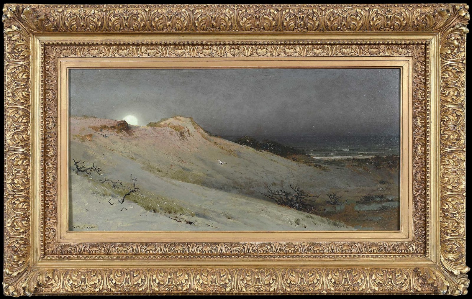 William Trost Richards, Sandhills, Moonrise