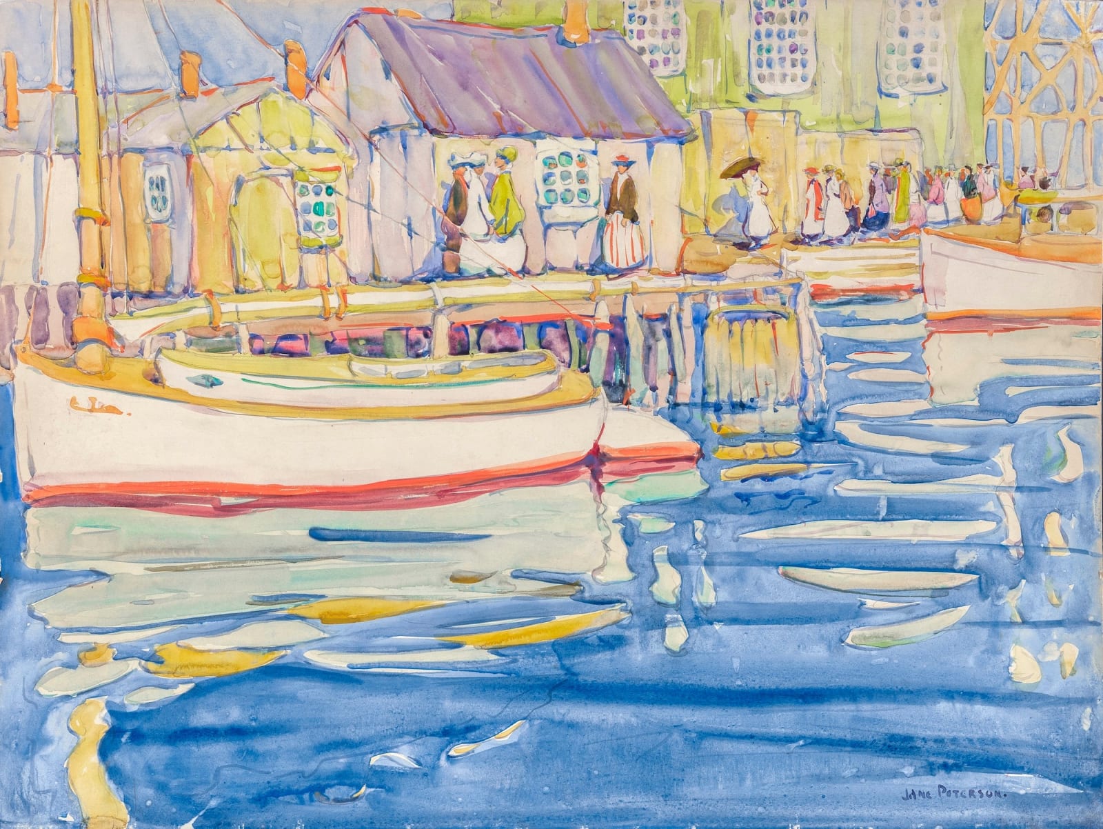 Jane Peterson, The White Boat, Edgartown, c. 1916