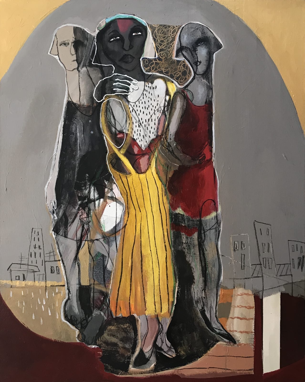 Mona Nahleh, Yellow Dress, 2021