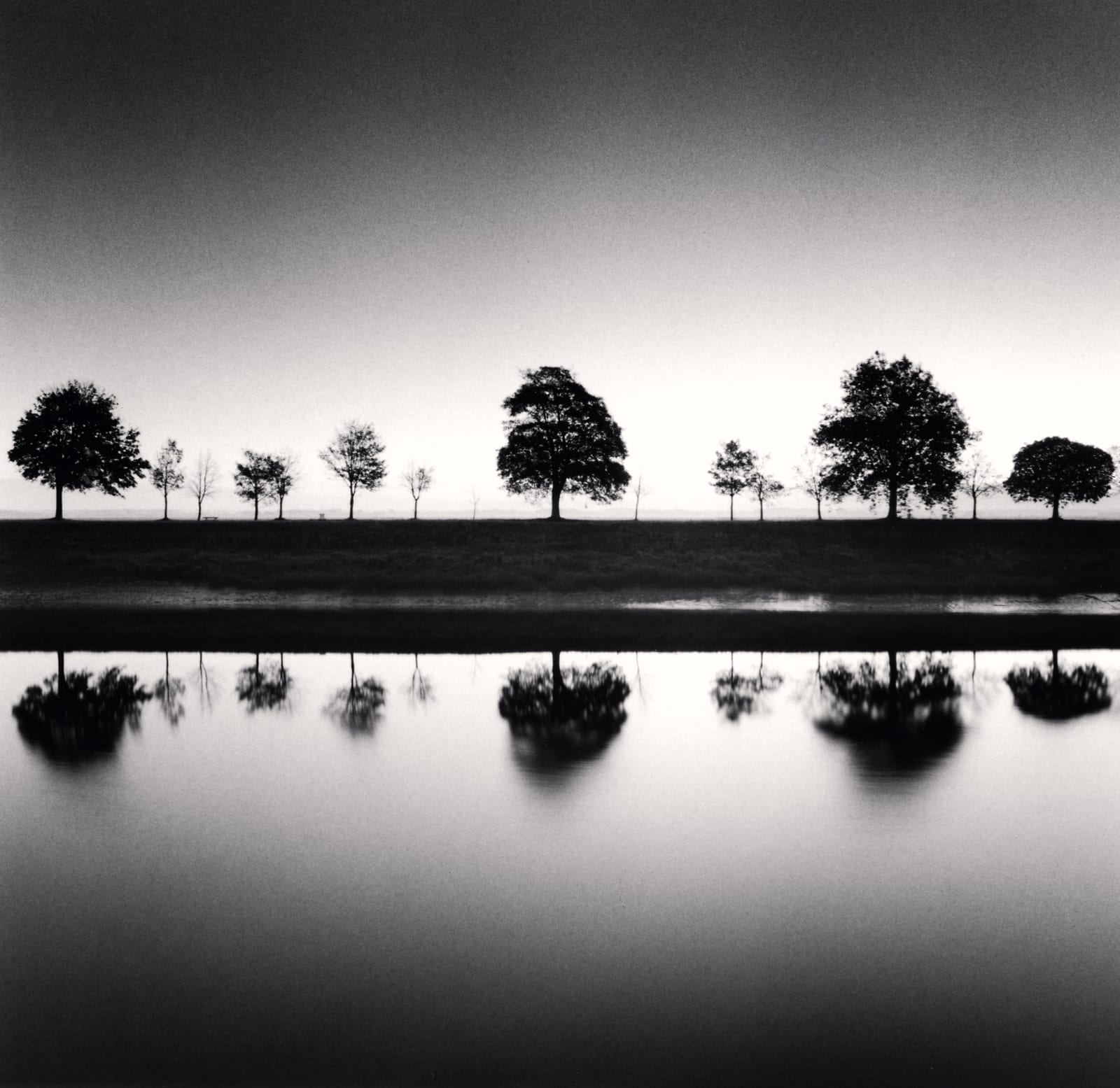 Michael Kenna, Reflecting Trees, Saint Valery sur Somme, France