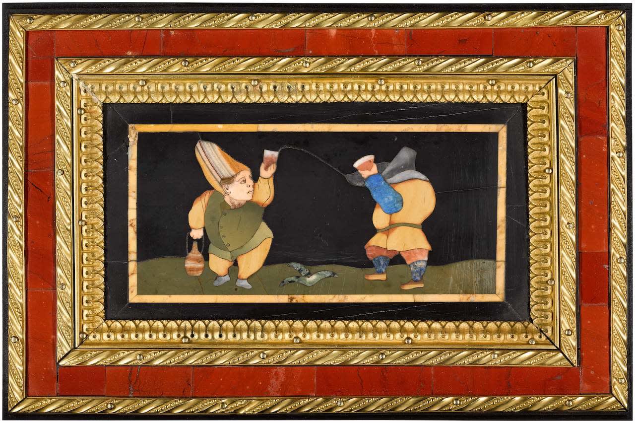 After design by Jaques Callot (Nancy, France 1592 - 1635), The Hunchbacks, XVIII d. C.