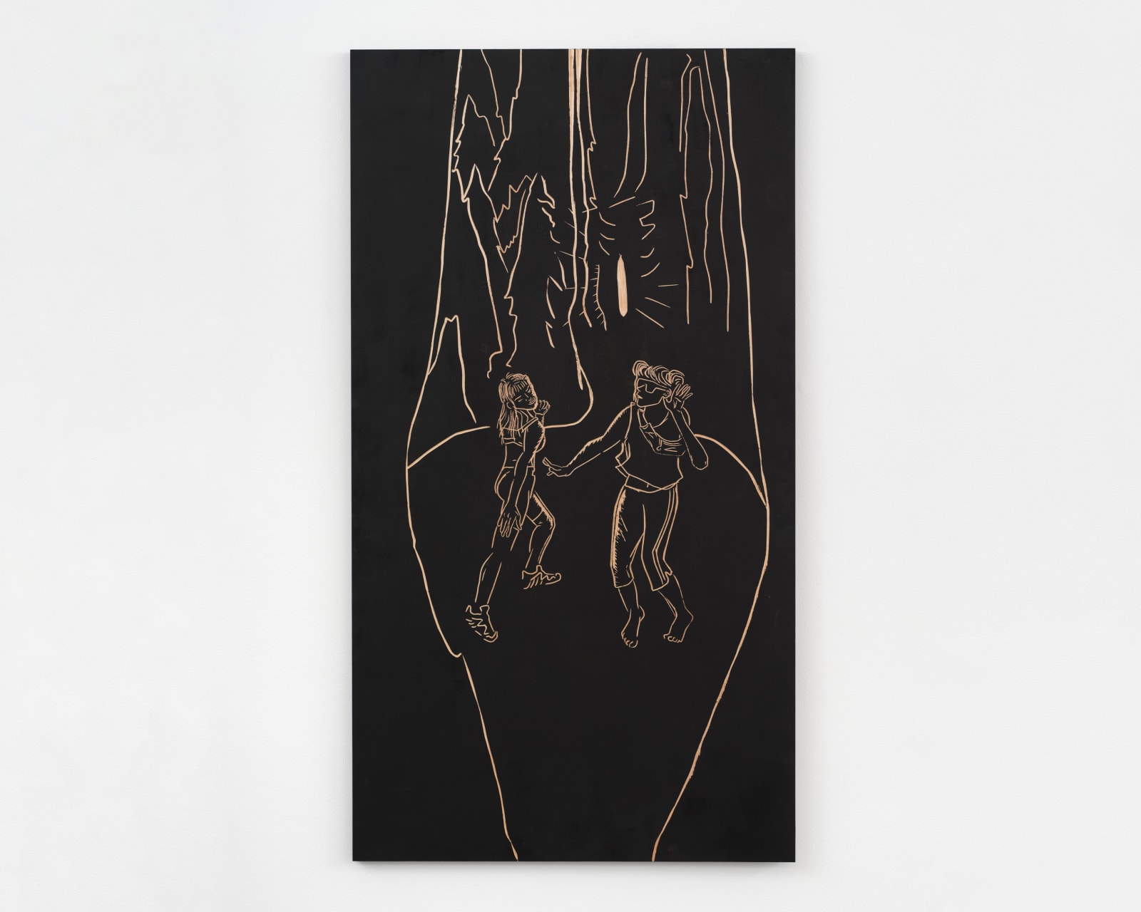 Jordan Rountree, Two Revelers Dance in the Woods II, 2025