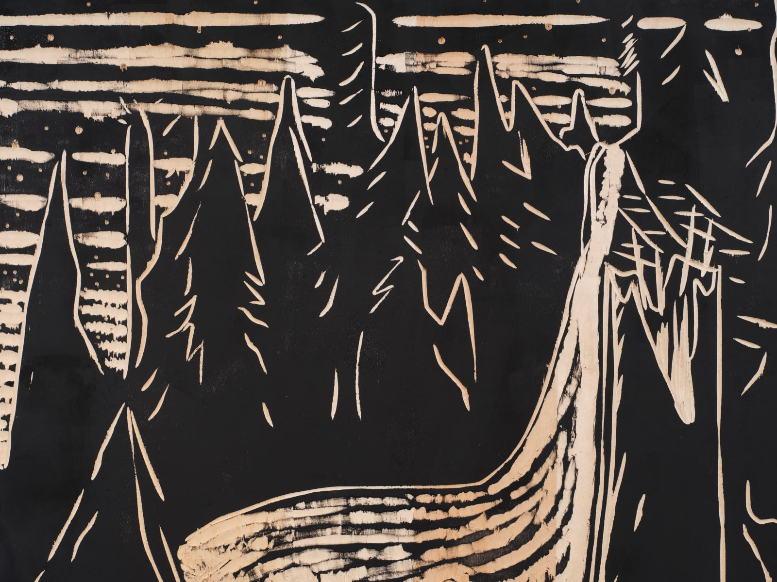 Jordan Rountree, A Figure Looks Over the Edge II, 2025