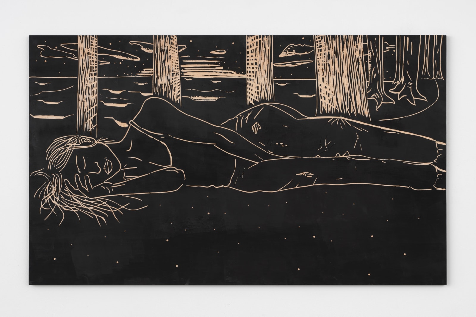 Jordan Rountree, A Figure Sleeps in the Woods, 2025