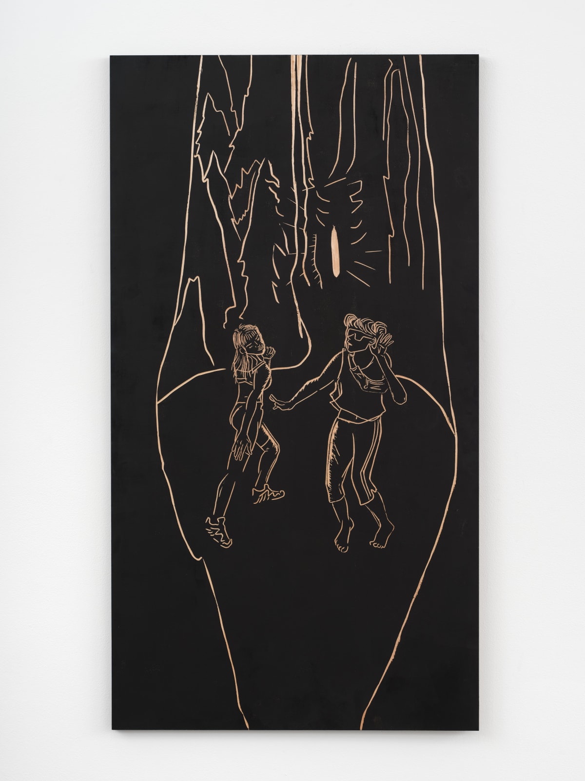 Jordan Rountree, Two Revelers Dance in the Woods II, 2025