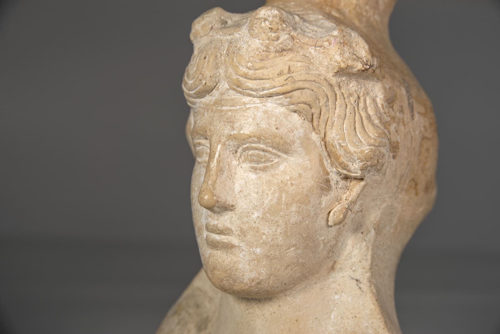 A Ceramic Bust of Dionysus (Bacchus), Roman period, circa 200 C.E. – 400 C.E.