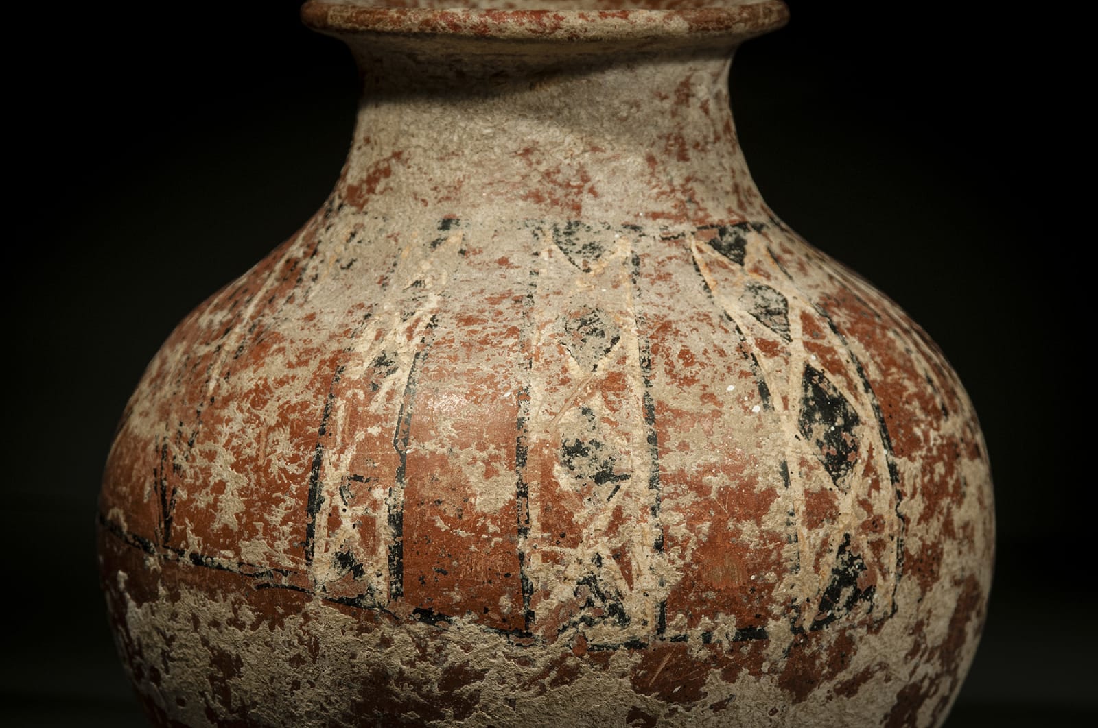 Large Painted Phoenician Red Slipped Jar, Iron Age II, 1000 B.C.E. - 850 B.C.E.